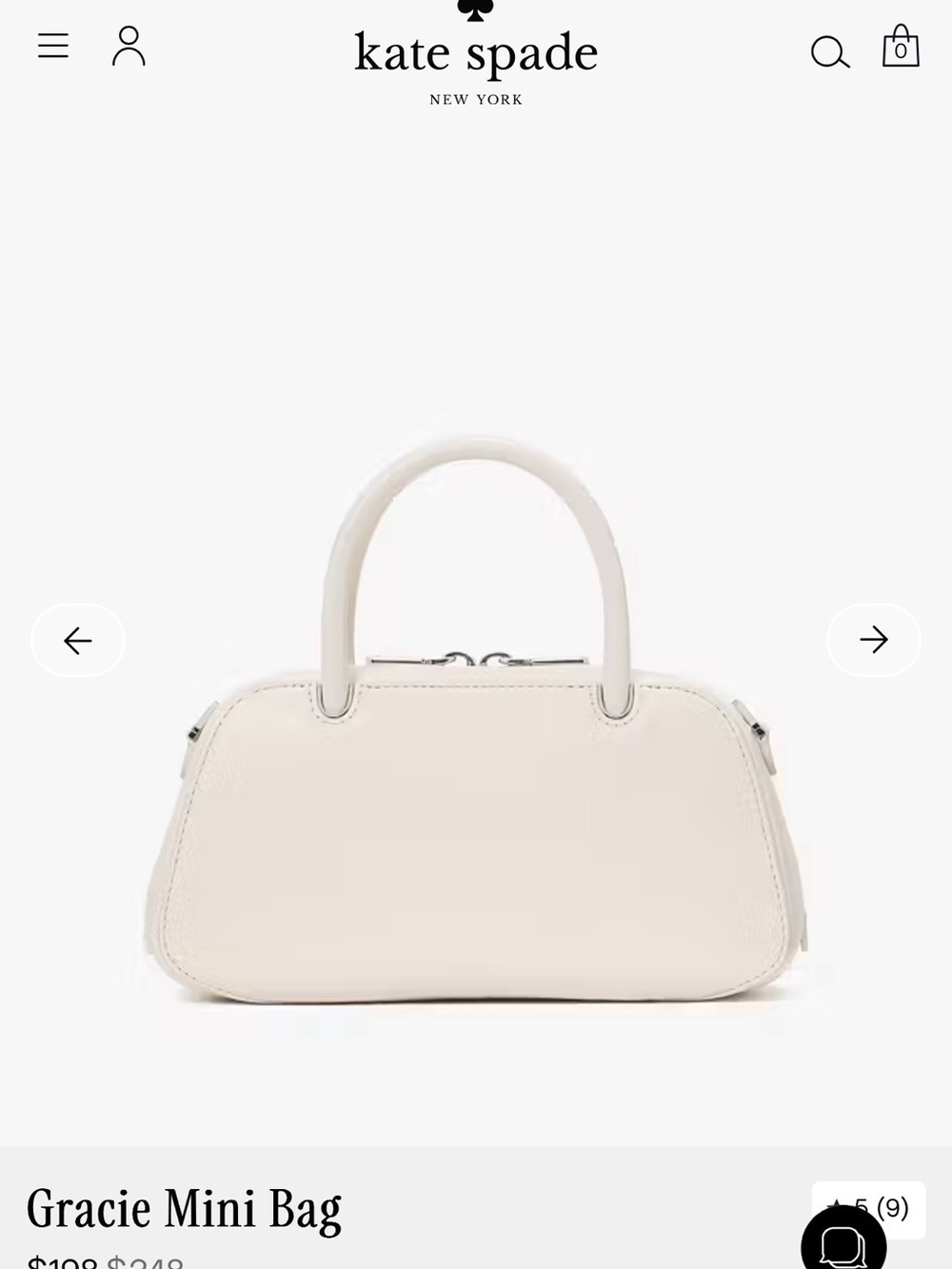 NWT Kate Spade Grace Mini East West Leather Crossbody Timeless Taupe $198 - Picture 5 of 12